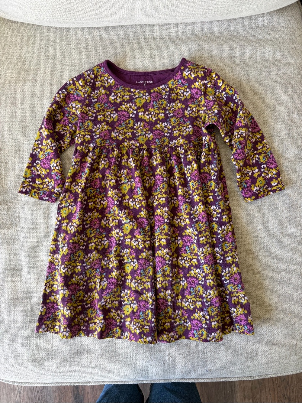 Lands' End Fall Dress Toddler Girl 2T 100% Cotton